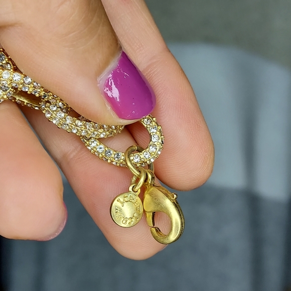 JCrew bracelet gold & crystal link rhinestone 01898 - Picture 6 of 6
